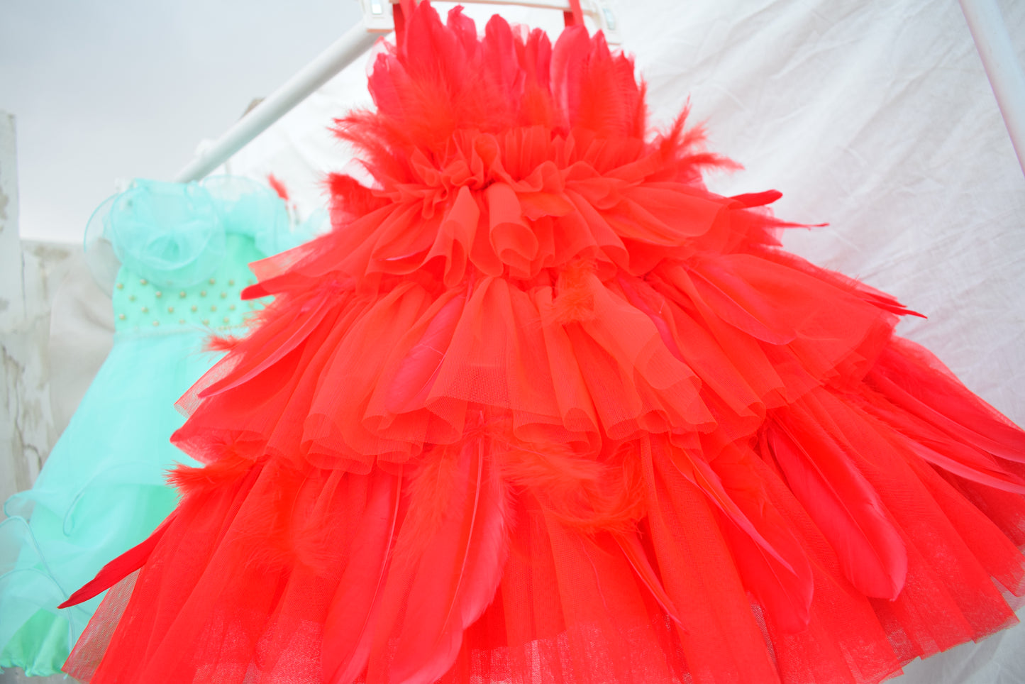 Red Feather Dress