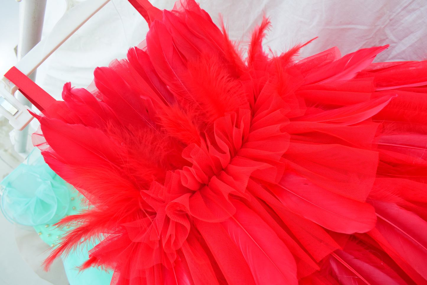Red Feather Dress